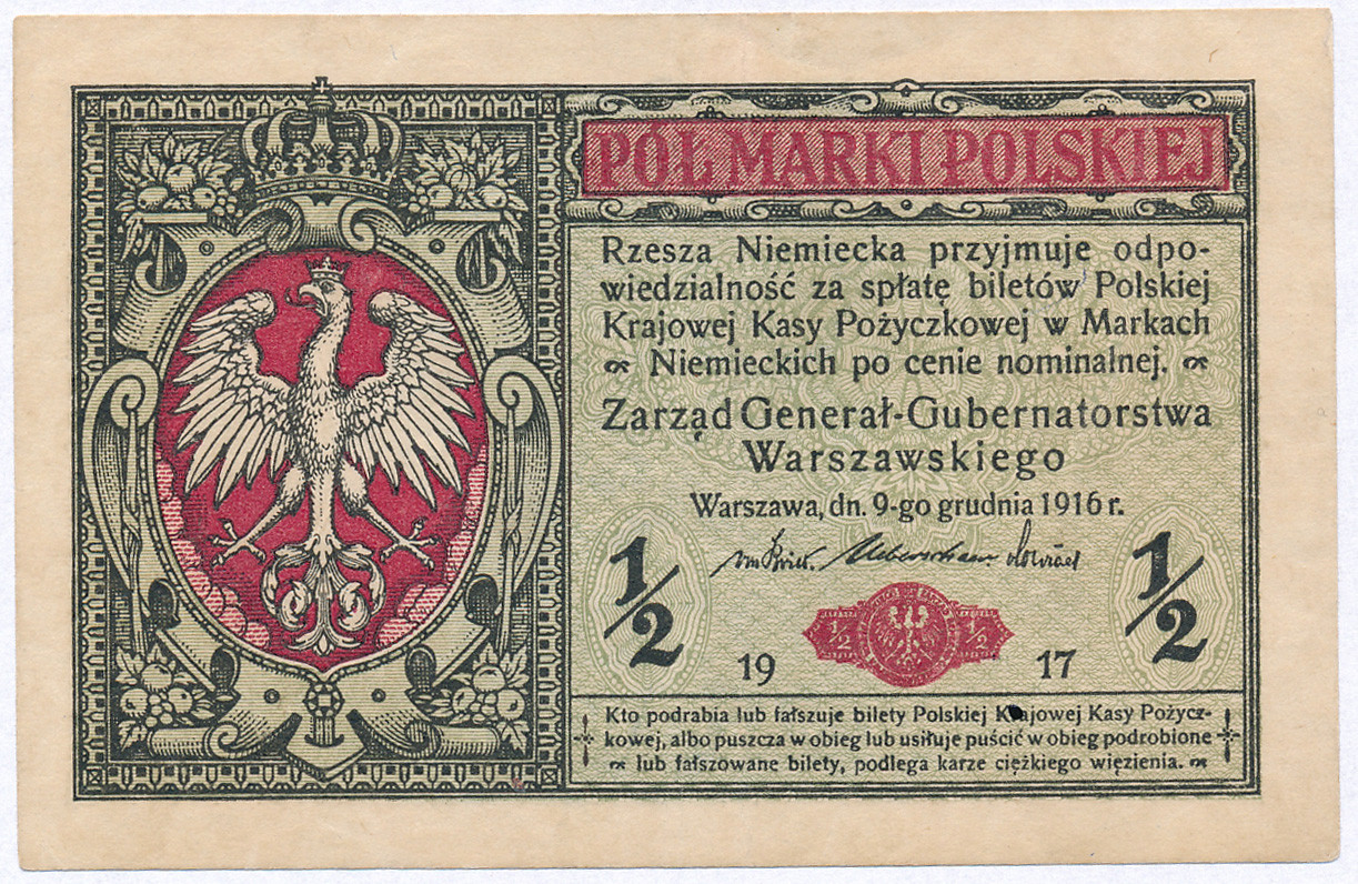 1/2 marki polskiej 1916 seria B - Generał